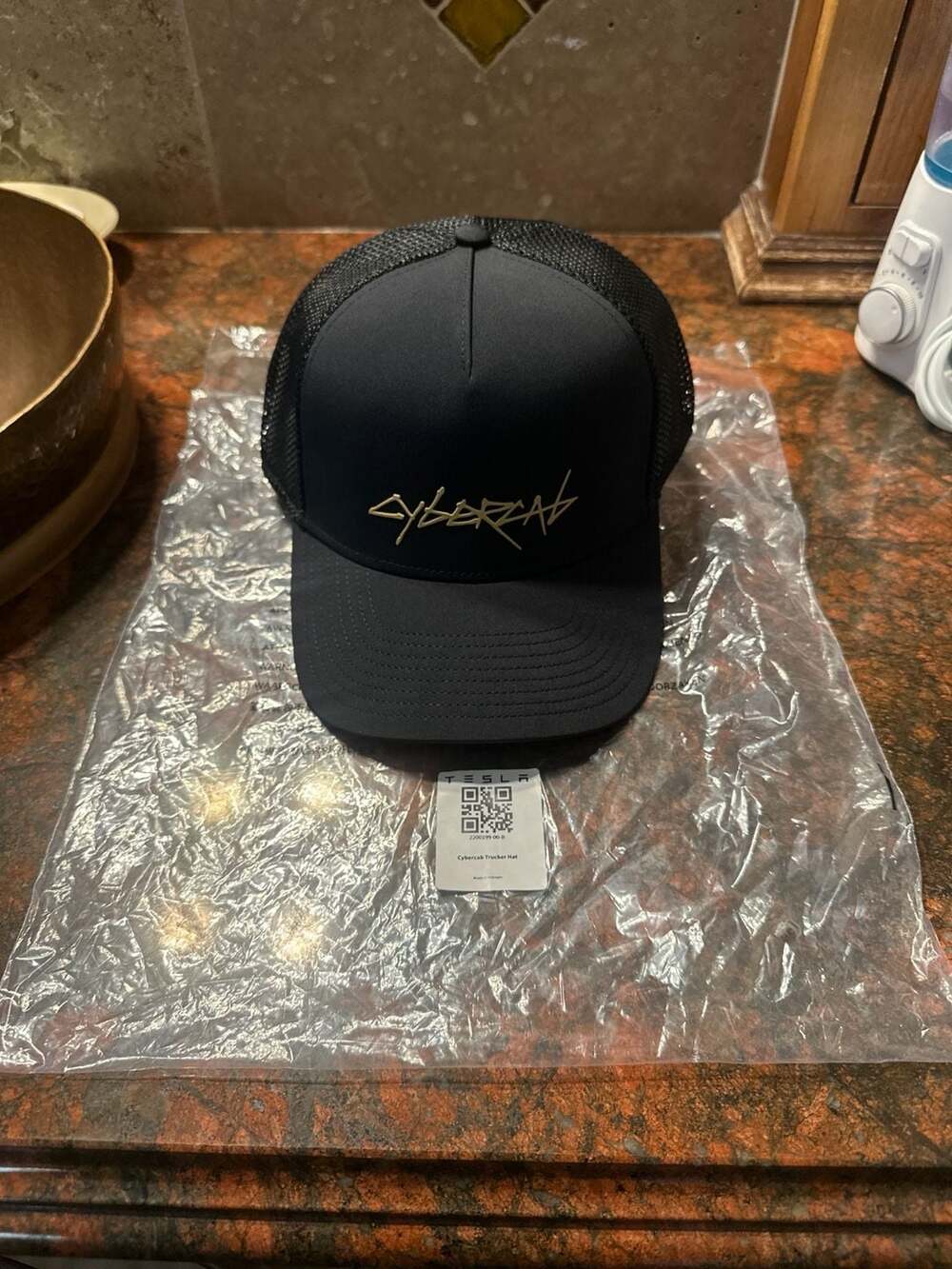Tesla Official Cybercab Trucker Hat Black Snapback